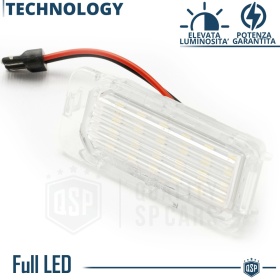 License Plate Full Led Canbus for Ford Fiesta 6 | 18 Leds 6.500k White Ice, Plug & Play