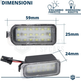 Luces de Matricula LED Canbus para Ford Mondeo MkV | 6.500k Blanco Frío, Plug & Play