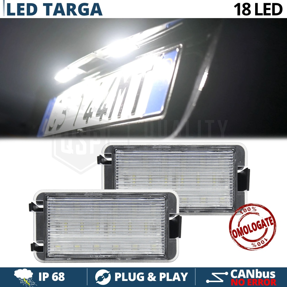 Luces de Matricula LED Canbus para Seat CORDOBA 1 99-02 | 6500K Blanco Frío, Plug & Play