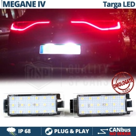 Luces de Matricula LED para Renault Megane 4 6500K Blanco Frío | Canbus Plug & Play