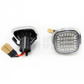 Intermitentes LED Secuenciales para SKODA, Homologados, Lente Blanca, CANBUS No Error