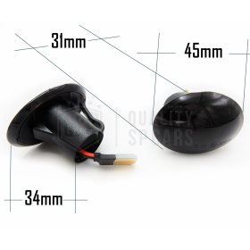 Intermitentes LED Secuenciales Coches Para LANCIA, Homologados, Lente Negra Oscura, CANBUS No Error