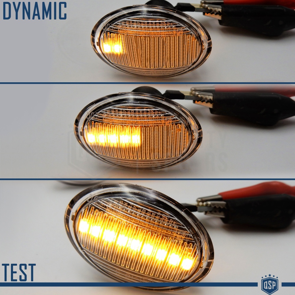 Intermitentes LED Secuenciales Coches Para MASERATI, Homologados, Lente Blanca, CANBUS No Error Intermitentes LED Secuenciales Coches Para MASERATI, Homologados, Lente Blanca, CANBUS No Error