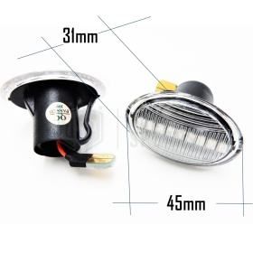 Intermitentes LED Secuenciales Coches Para MASERATI, Homologados, Lente Blanca, CANBUS No Error
