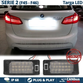 2 Plafones Luces de Matricula Led para BMW SERIE 2 F45 F46 | CANbus, 24 LED 6500K Blancio Frío, Plug & Play
