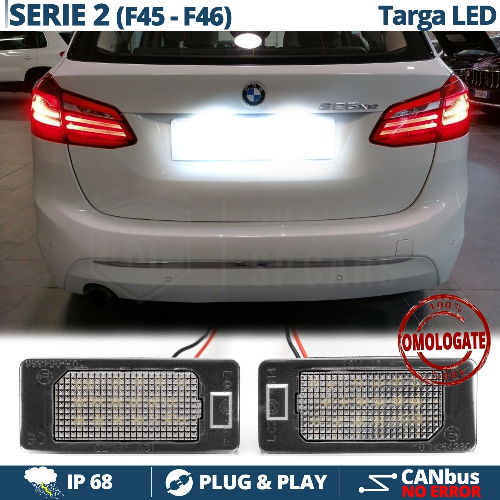 2 Plafones Luces de Matricula Led para BMW SERIE 2 F45 F46 | CANbus, 24 LED 6500K Blancio Frío, Plug & Play 2 Plafones Luces de Matricula Led para BMW SERIE 2 F45 F46 | CANbus, 24 LED 6500K Blancio Frío, Plug & Play