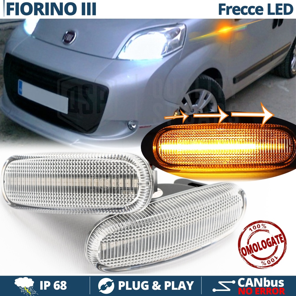 X2 Intermitentes LED para Fiat FIORINO 3 (225) Secuenciales Homologados, CANBUS No Error X2 Intermitentes LED para Fiat FIORINO 3 (225) Secuenciales Homologados, CANBUS No Error