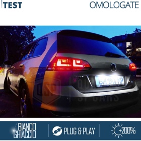 2 Luces de Matricula LED para VW Golf 7 VARIANT | 100% CANbus, 18 LED 6.500K Blanco Frío | Plug & Play