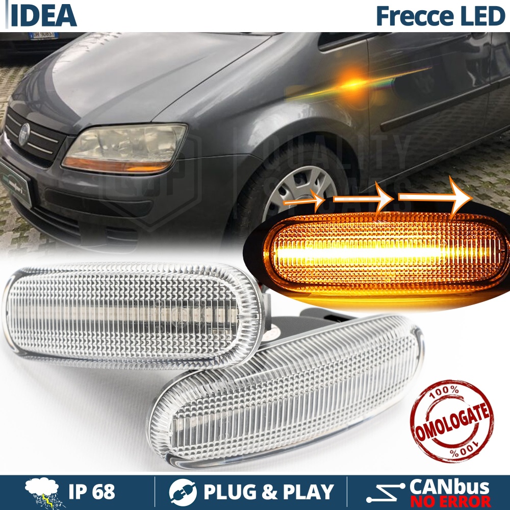X2 Intermitentes LED para Fiat IDEA Secuenciales Homologados, CANBUS No Error X2 Intermitentes LED para Fiat IDEA Secuenciales Homologados, CANBUS No Error