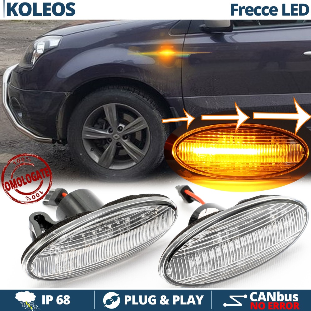 X2 Intermitentes LED para Renault Koleos Secuenciales Homologados, CANBUS No Error X2 Intermitentes LED para Renault Koleos Secuenciales Homologados, CANBUS No Error