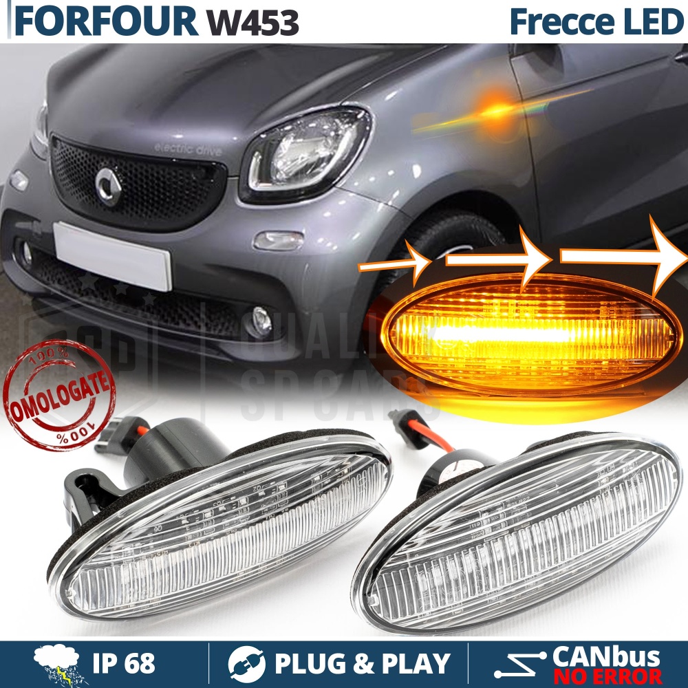 X2 Intermitentes LED para Smart Forfour W453 Secuenciales Homologados, CANBUS No Error X2 Intermitentes LED para Smart Forfour W453 Secuenciales Homologados, CANBUS No Error