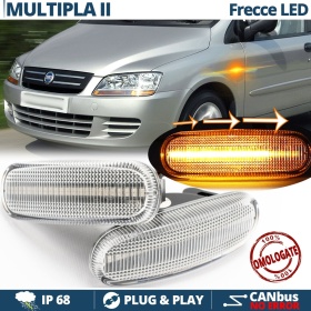 X2 Intermitentes LED para Fiat MULTIPLA 2 Secuenciales Homologados, CANBUS No Error