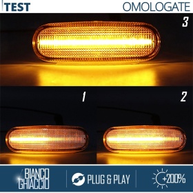 X2 Intermitentes LED para Fiat MULTIPLA 2 Secuenciales Homologados, CANBUS No Error