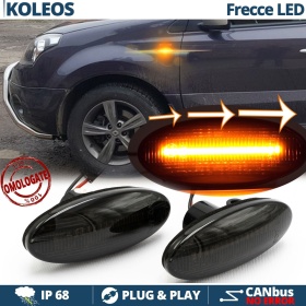X2 Intermitentes LED para Renault Koleos Secuenciales Homologados, Lente Negra, CANBUS No Error