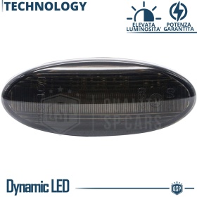 X2 Intermitentes LED para Smart Forfour 453 Secuenciales Homologados, Lente Negra, CANBUS No Error