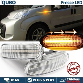 X2 Intermitentes LED para Fiat QUBO Secuenciales Homologados, CANBUS No Error