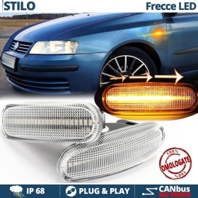 LED Side Markers for Fiat STILO 192 Sequential Dynamic  E-Approved, Canbus No Error