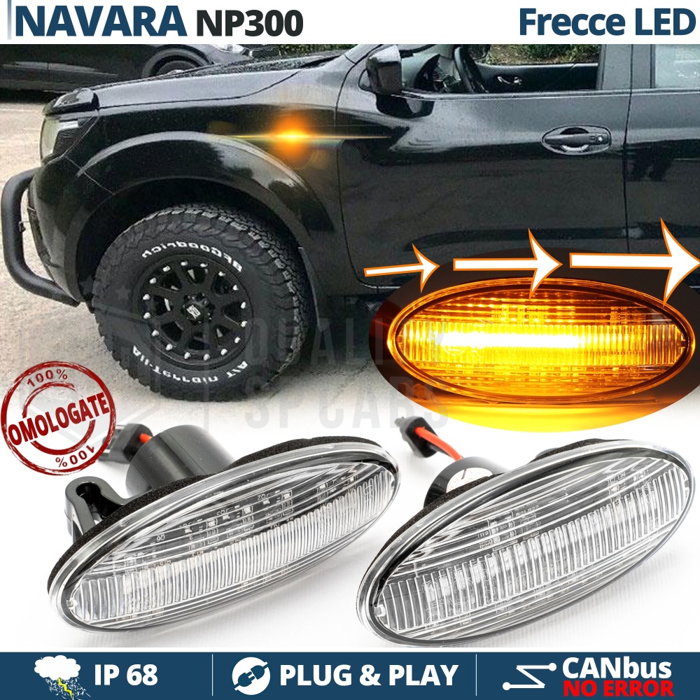 X2 Intermitentes LED para Nissan Navara 4 (D23) Secuenciales Homologados, CANBUS No Error X2 Intermitentes LED para Nissan Navara 4 (D23) Secuenciales Homologados, CANBUS No Error