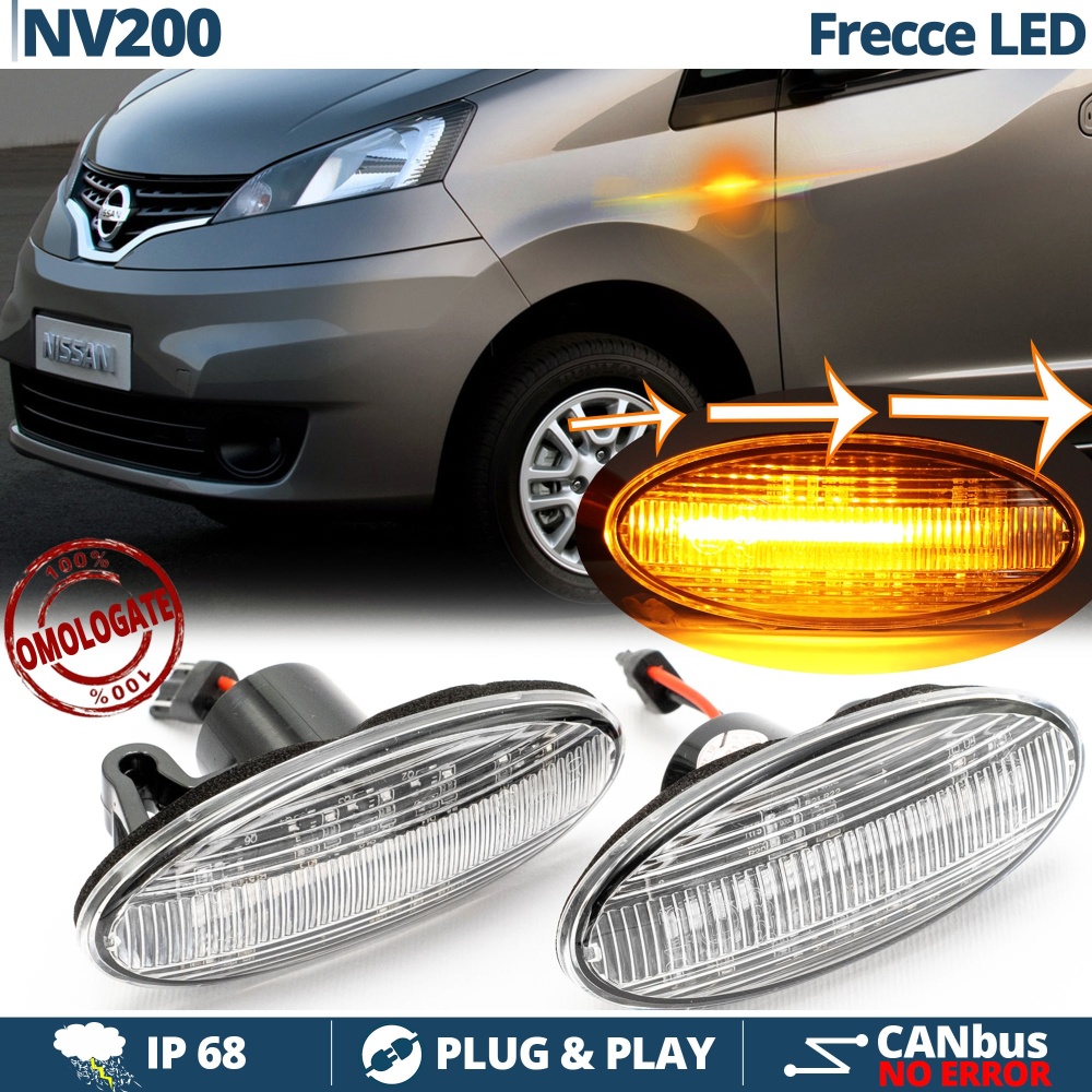 X2 Intermitentes LED para Nissan NV200 Secuenciales Homologados, CANBUS No Error