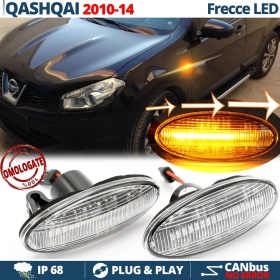 X2 Intermitentes LED para Nissan Qashqai J10 Secuenciales Homologados, CANBUS No Error