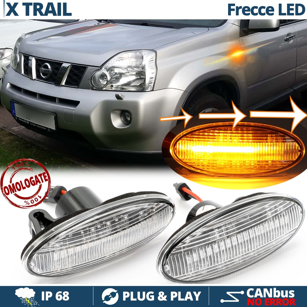 X2 Intermitentes LED para Nissan X-Trail 2 (T31) Secuenciales Homologados, CANBUS No Error X2 Intermitentes LED para Nissan X-Trail 2 (T31) Secuenciales Homologados, CANBUS No Error