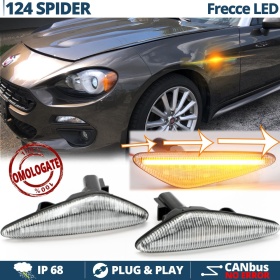 X2 Intermitentes LED para Fiat 124 Spider Secuenciales Homologados, CANBUS No Error