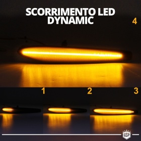 Frecce LED Dinamiche Laterali per Alfa Romeo 159, SEQUENZIALI Omologate, Nere, CANbus No Error