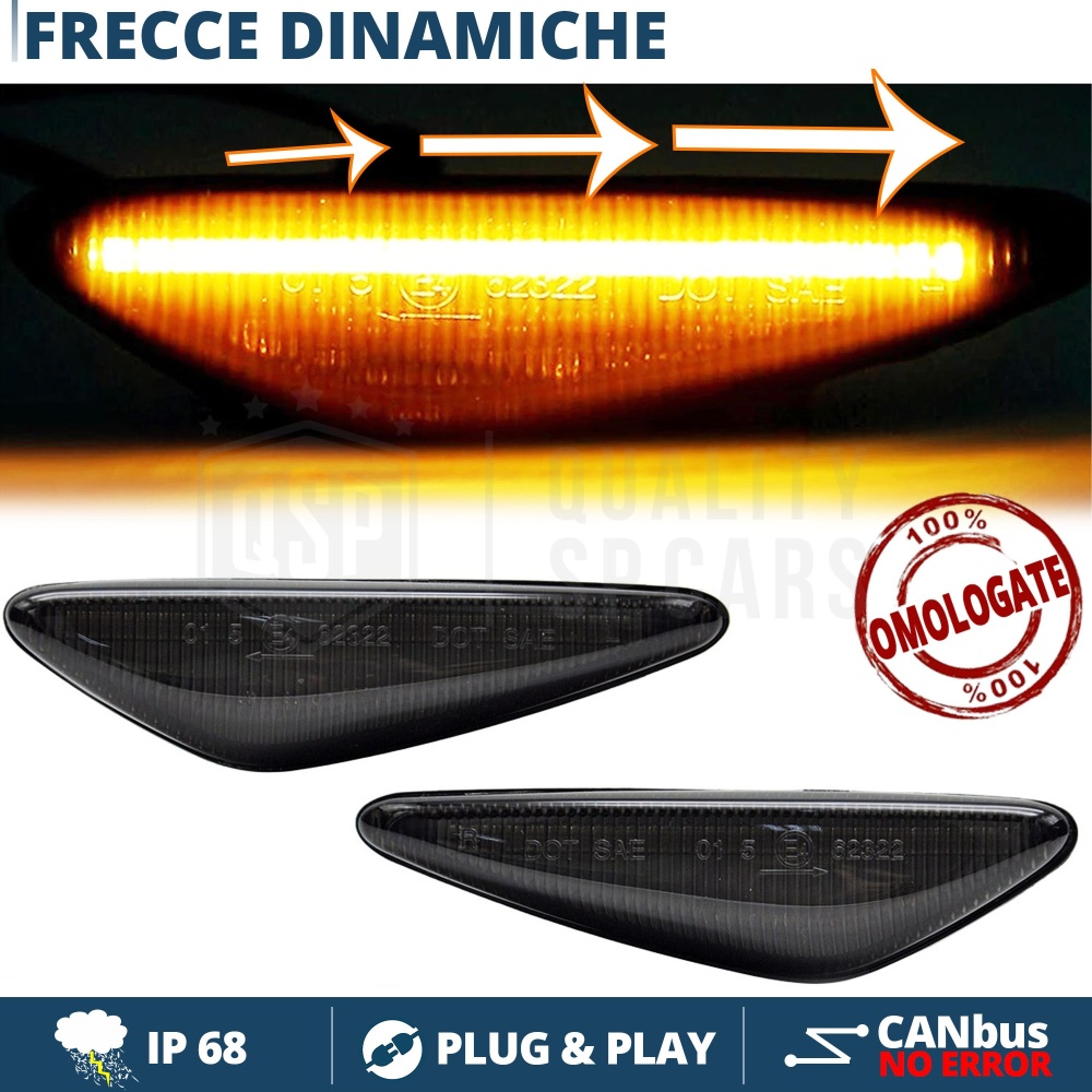 2 Intermitentes LED Secuenciales para MAZDA Lente Negra Homologados, CANbus No Error 2 Intermitentes LED Secuenciales para MAZDA Lente Negra Homologados, CANbus No Error