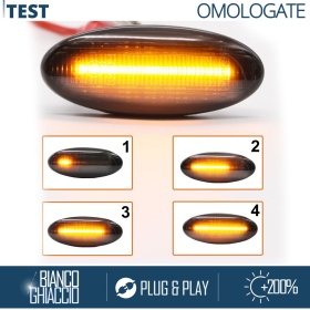 X2 Intermitentes LED para Nissan Cube 3 Secuenciales Homologados, Lente Negra, CANBUS No Error