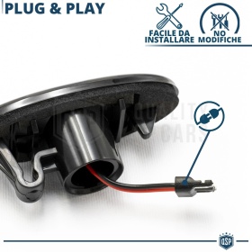 X2 Intermitentes LED para Nissan Cube 3 Secuenciales Homologados, Lente Negra, CANBUS No Error