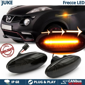 X2 Intermitentes LED para Nissan Juke F15 Secuenciales Homologados, Lente Negra, CANBUS No Error