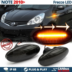 X2 Intermitentes LED para Nissan Note E11 Secuenciales Homologados, Lente Negra, CANBUS No Error