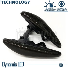 X2 Intermitentes LED para Mazda RX-8 Facelift Secuenciales Homologados, Lente Negra, CANBUS No Error