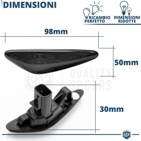 X2 Intermitentes LED para Mazda RX-8 Facelift Secuenciales Homologados, Lente Negra, CANBUS No Error