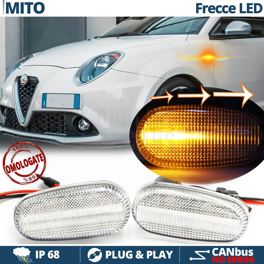 X2 Intermitentes LED para Alfa Romeo Mito Secuenciales Homologados, CANBUS No Error X2 Intermitentes LED para Alfa Romeo Mito Secuenciales Homologados, CANBUS No Error