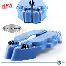 2 Cover COPRI PINZE Freni Blu Universali Auto 28CM Tuning in METALLO