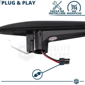 Frecce LED Dinamiche Laterali per Alfa Romeo Spider (939), SEQUENZIALI Omologate, Nere, CANbus No Error