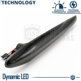 Frecce LED Dinamiche Laterali per Alfa Romeo Spider (939), SEQUENZIALI Omologate, Nere, CANbus No Error