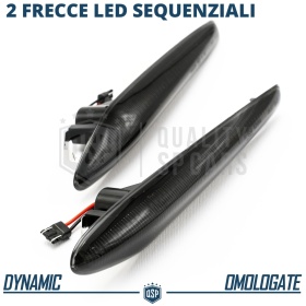 X2 Intermitentes LED para Alfa Romeo Brera Secuenciales Homologados, Lente Negra, CANBUS No Error