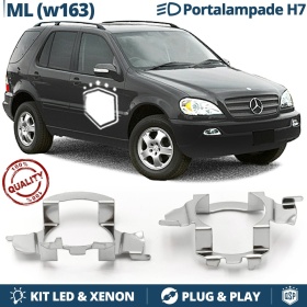 2X Adaptatores del Retenedor Soporte Bombilla para Montaje KIT LED H7 para MERCEDES ML W163 (1997-2005)