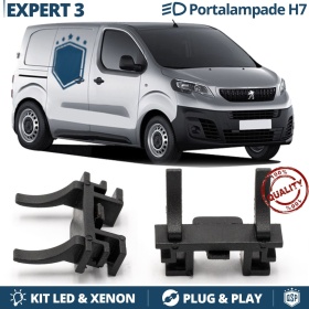 2X Adaptatores del Retenedor Soporte Bombilla para Peugeot Expert 3 Luces de Cruce para Montaje Kit Led H7