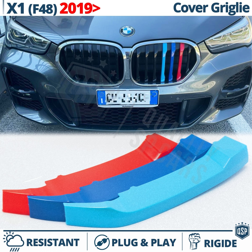 3x Riñones Rejilla para Bmw X1 F48 Facelift CON 7 Bandas Verticales en Colores M Sport en ABS 3x Riñones Rejilla para Bmw X1 F48 Facelift CON 7 Bandas Verticales en Colores M Sport en ABS