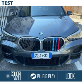 3x Riñones Rejilla para Bmw X1 F48 Facelift CON 7 Bandas Verticales en Colores M Sport en ABS