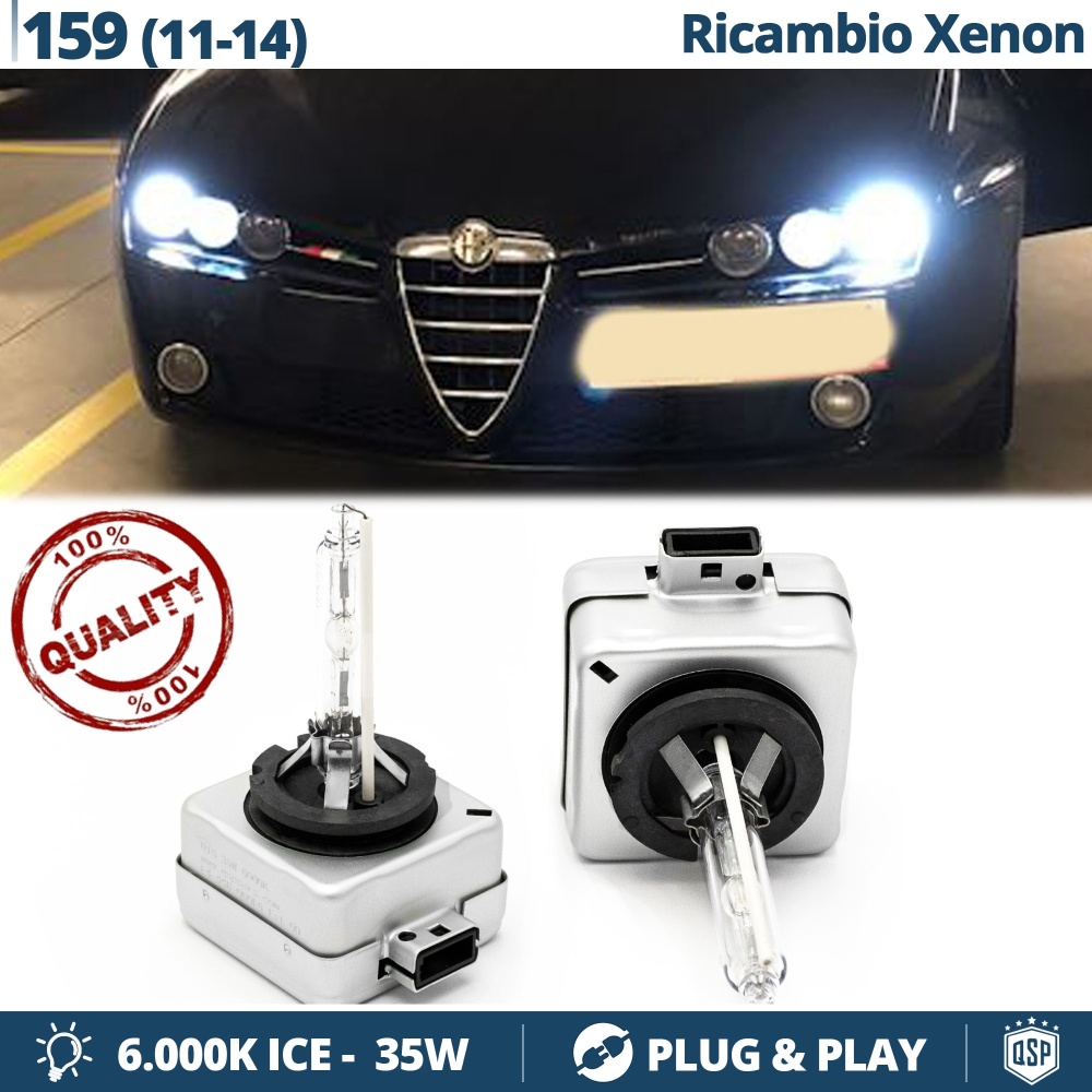 2x D1S Bi-Xenon Replacement Bulbs for ALFA ROMEO 159 HID 6.000K White Ice 35W 2x D1S Bi-Xenon Replacement Bulbs for ALFA ROMEO 159 HID 6.000K White Ice 35W