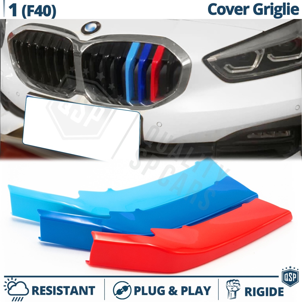 3x Riñones Rejilla para Bmw Serie 1 F40 CON 7 Bandas Verticales en Colores M Sport en ABS