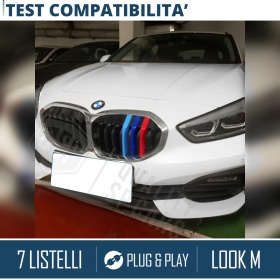 3x Riñones Rejilla para Bmw Serie 1 F40 CON 7 Bandas Verticales en Colores M Sport en ABS