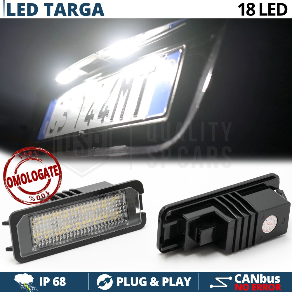 2 Luces de Matricula LED para Bentley CANbus 18 LED 6.500K Blanco Frio Plug & Play 2 Luces de Matricula LED para Bentley CANbus 18 LED 6.500K Blanco Frio Plug & Play