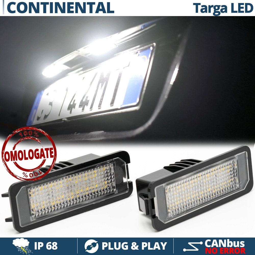 2 Luces de Matricula LED para Bentley Continental GT 1 CANbus 18 LED 6500K Plug & Play 2 Luces de Matricula LED para Bentley Continental GT 1 CANbus 18 LED 6500K Plug & Play