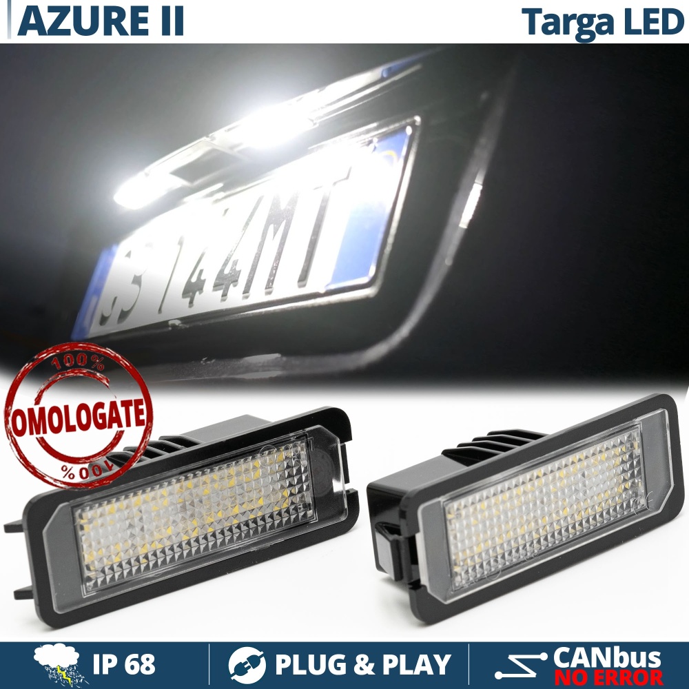 2 Luces de Matricula LED para Bentley Azure 2 CANbus 18 LED 6500K Blanco Frío Plug & Play 2 Luces de Matricula LED para Bentley Azure 2 CANbus 18 LED 6500K Blanco Frío Plug & Play