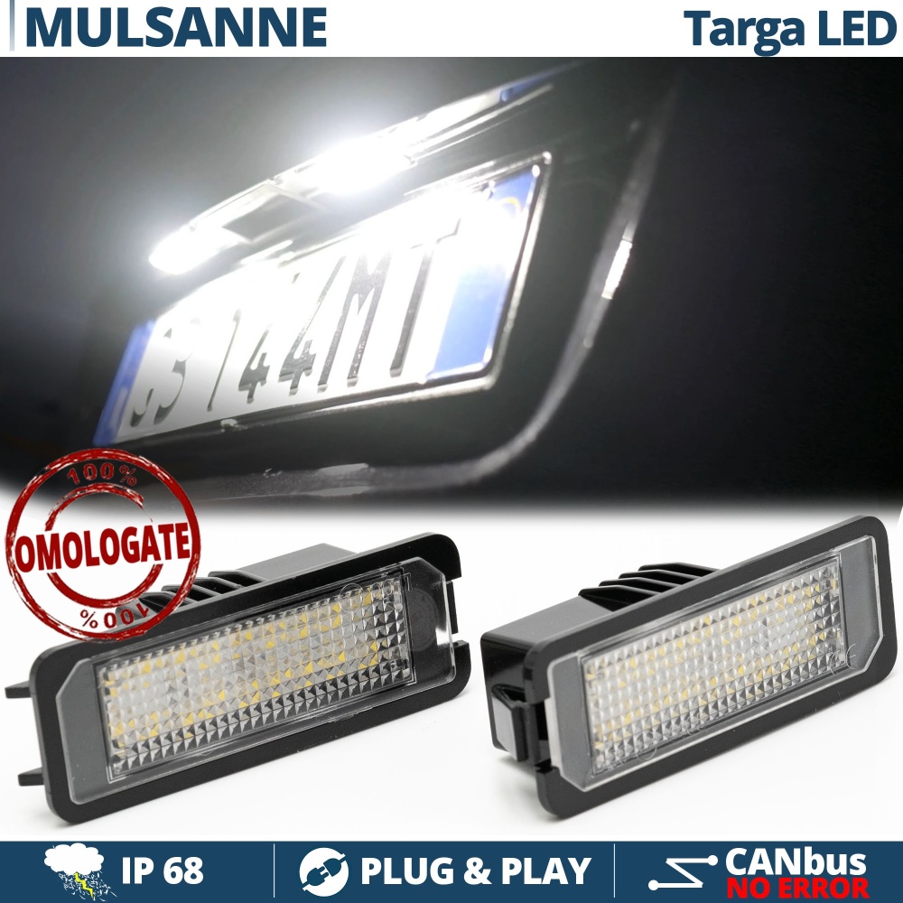 2 Luces de Matricula LED para Bentley Mulsanne CANbus 18 LED 6500K Plug & Play 2 Luces de Matricula LED para Bentley Mulsanne CANbus 18 LED 6500K Plug & Play